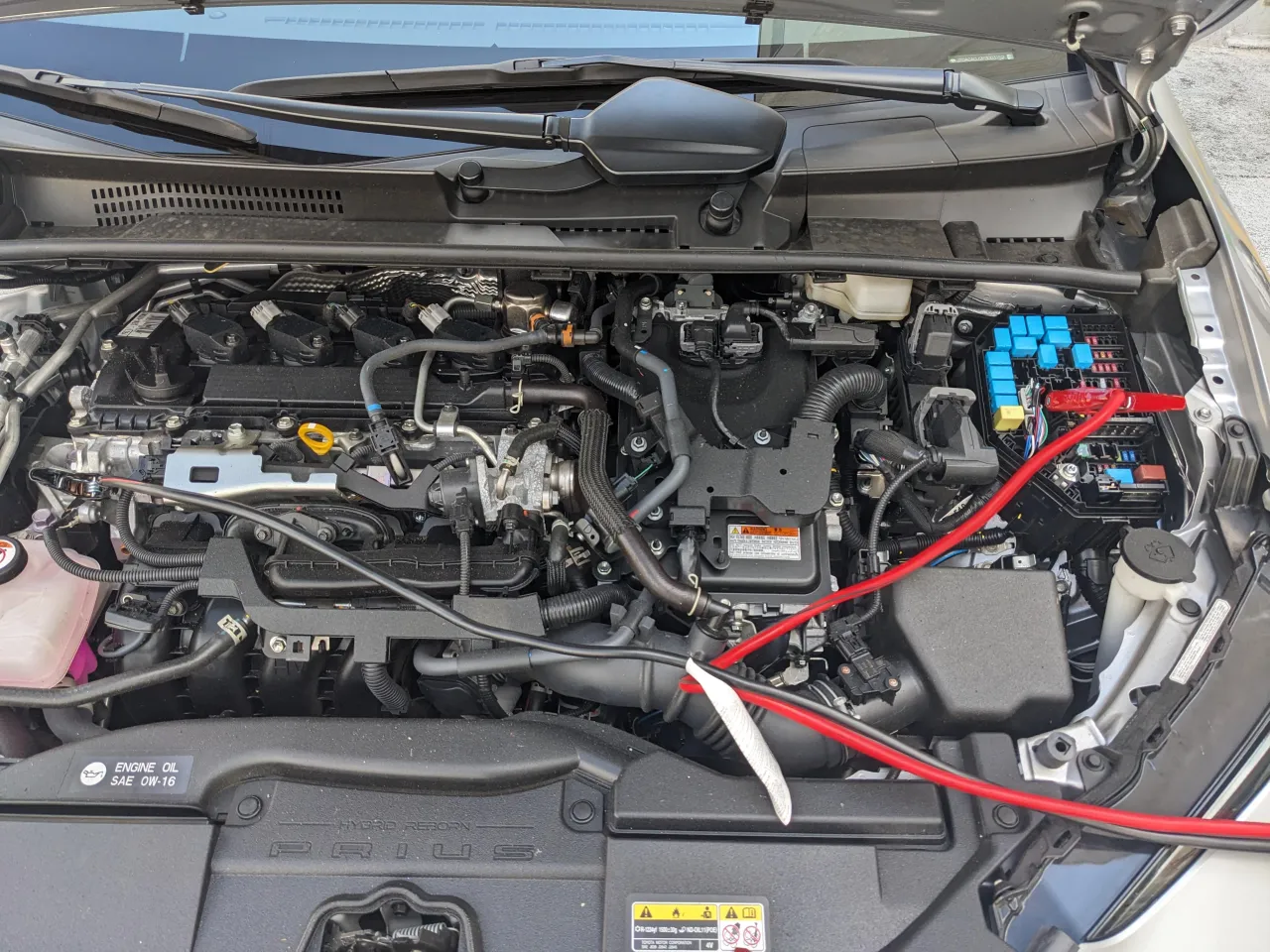 Toyota Prius jump start points under hood