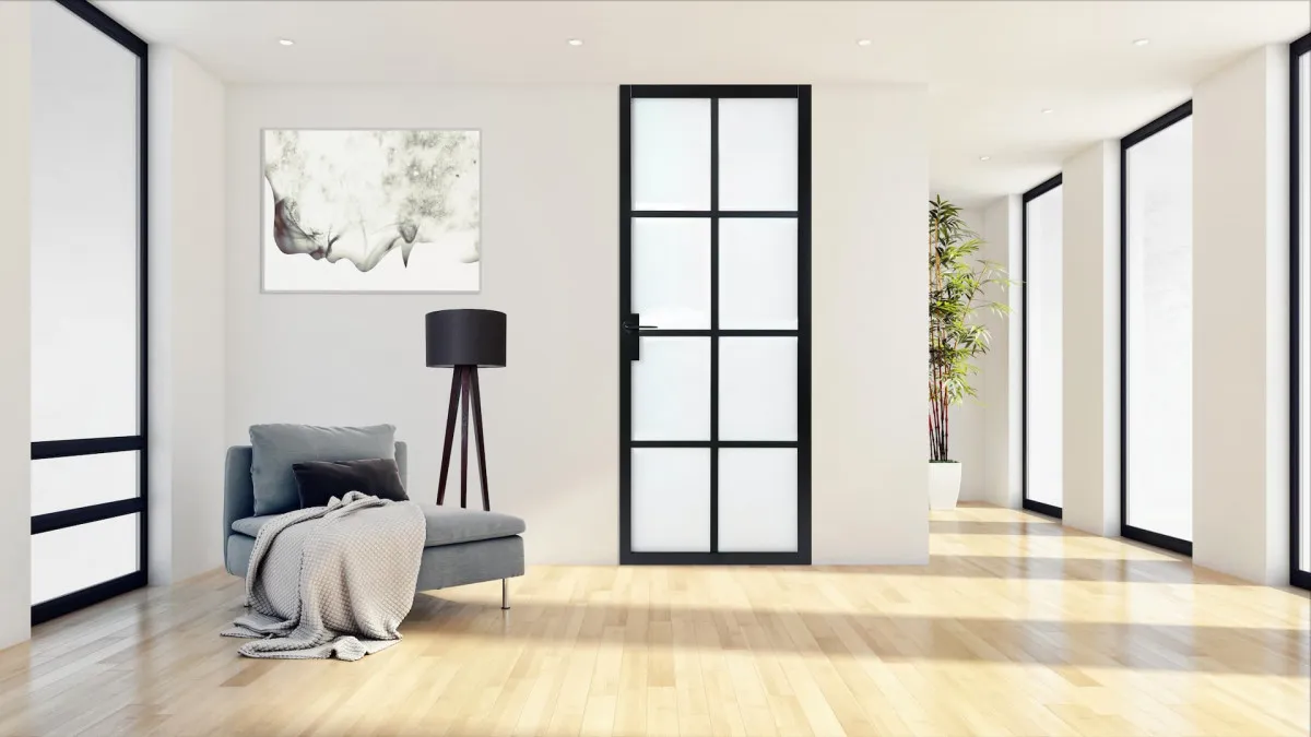 nowoczesne drzwi ukryte wysokie loftowe