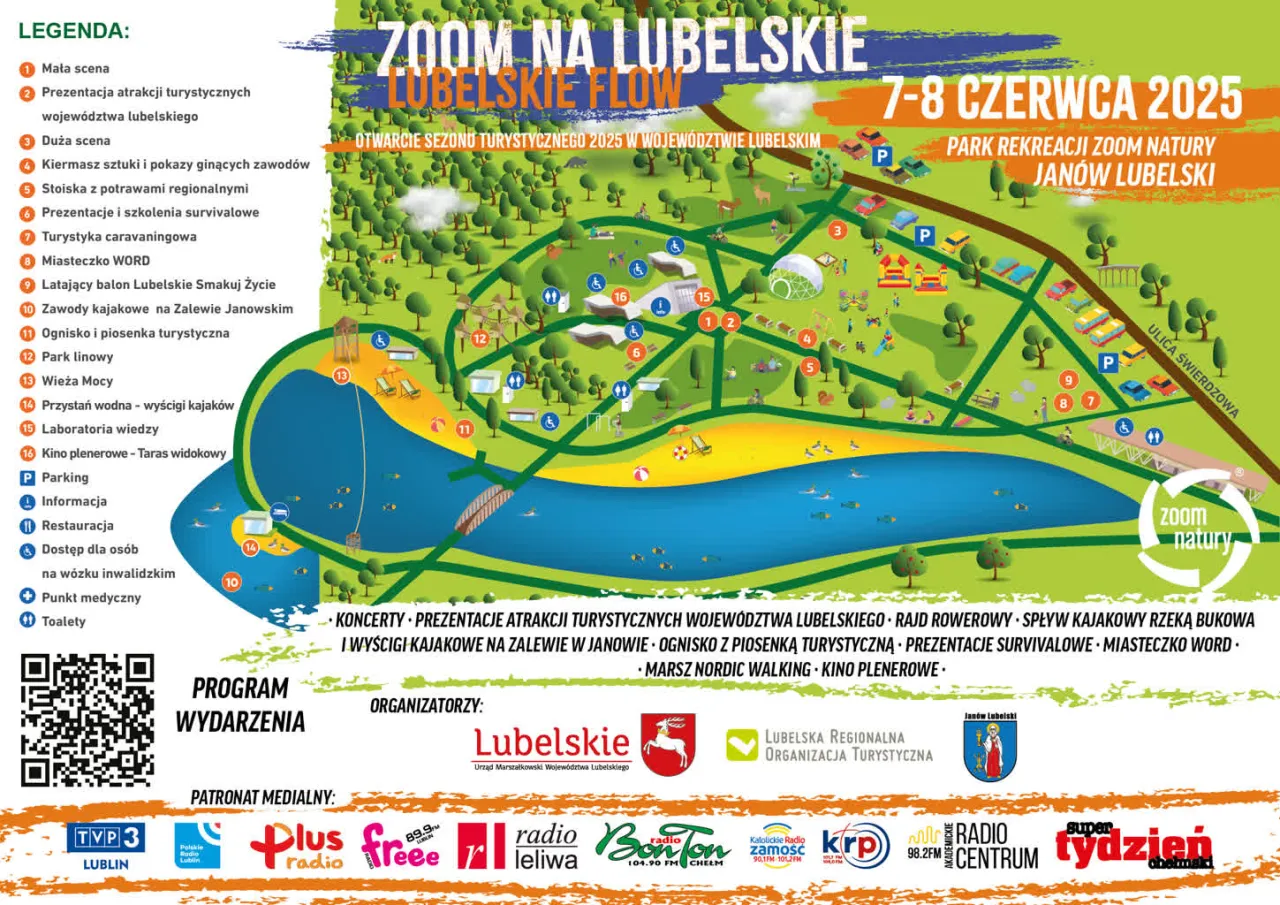 mapa parków linowych lubelskie