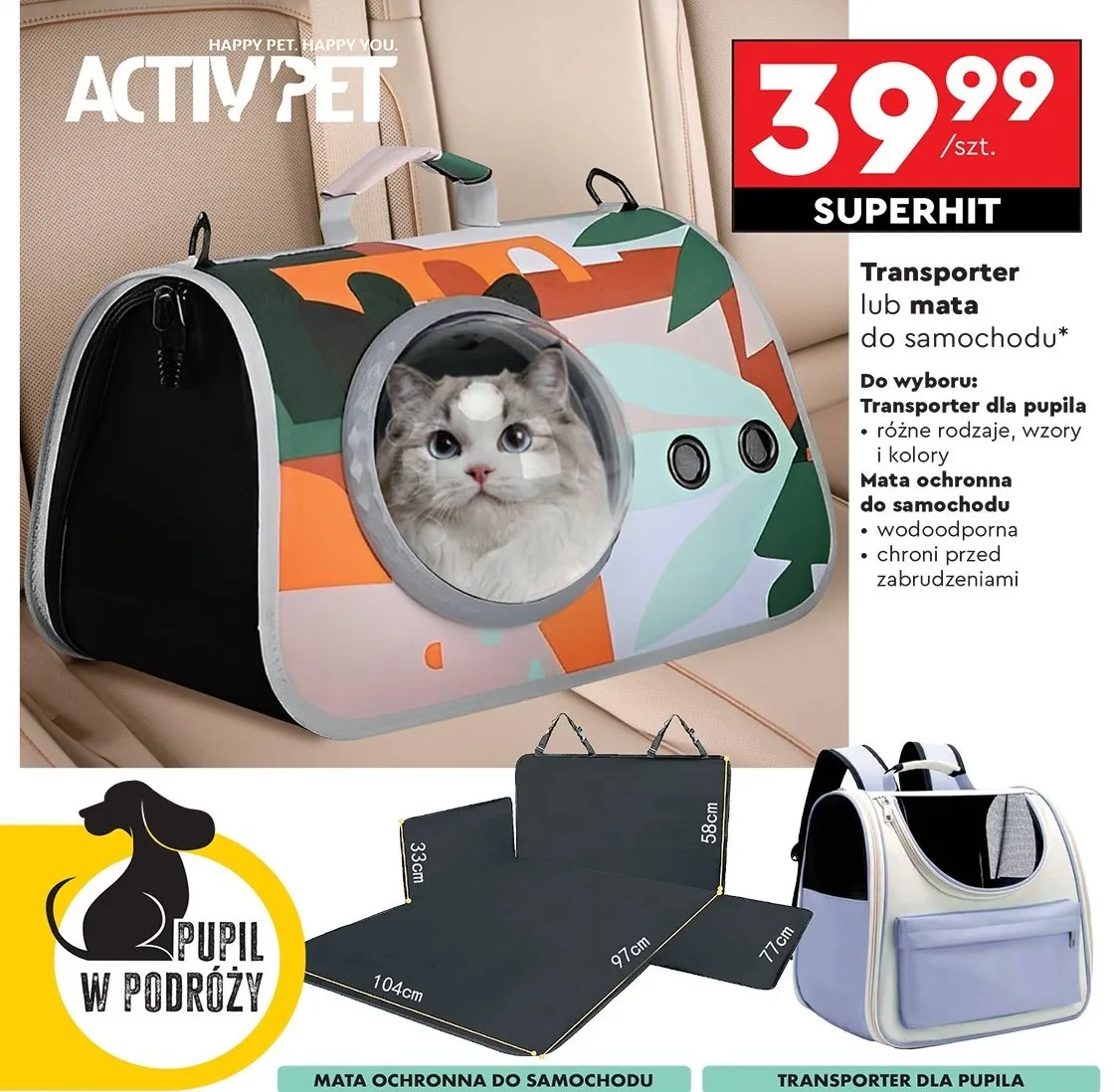 transporter dla kota Auchan oferta