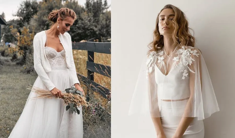 okrycia ślubne na r&oacute;żne pory roku