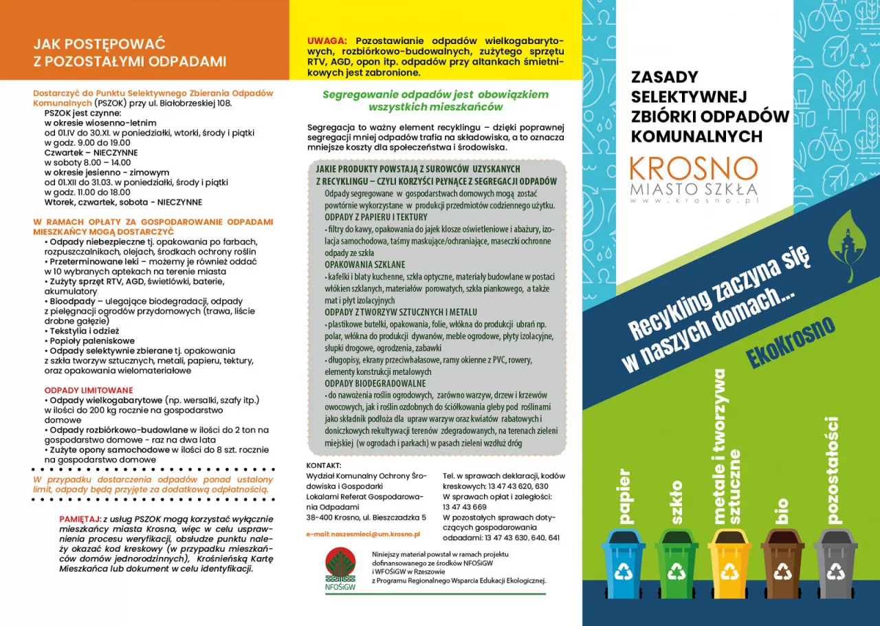 Segregacja odpad&oacute;w to ważny element recyklingu, dzięki niemu mniej śmieci trafia na składowiska. W Krosnie dbamy o to, by nie było śmieciami.
