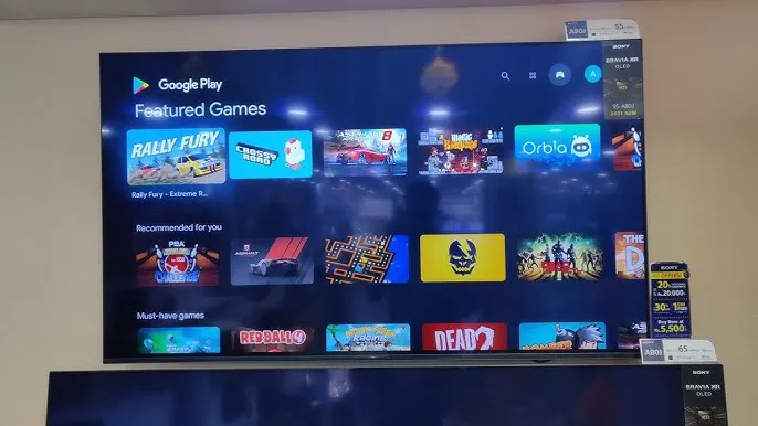 Google Play Store on Sony Android TV screen