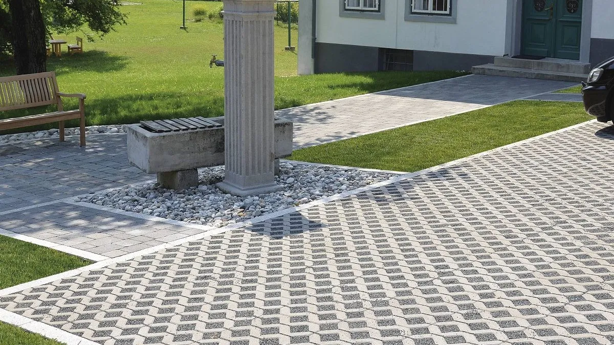 Podjazd z płyt betonowych, podjazd z płyt ażurowych, podjazd z geokraty