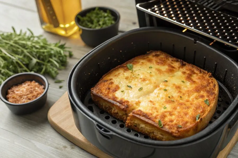 problemy z zapiekanką w air fryerze, przypalony ser zapiekanka