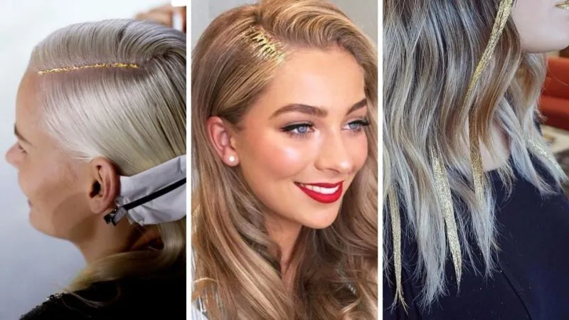 kobiety na imprezie sylwestrowej z brokatem we włosach