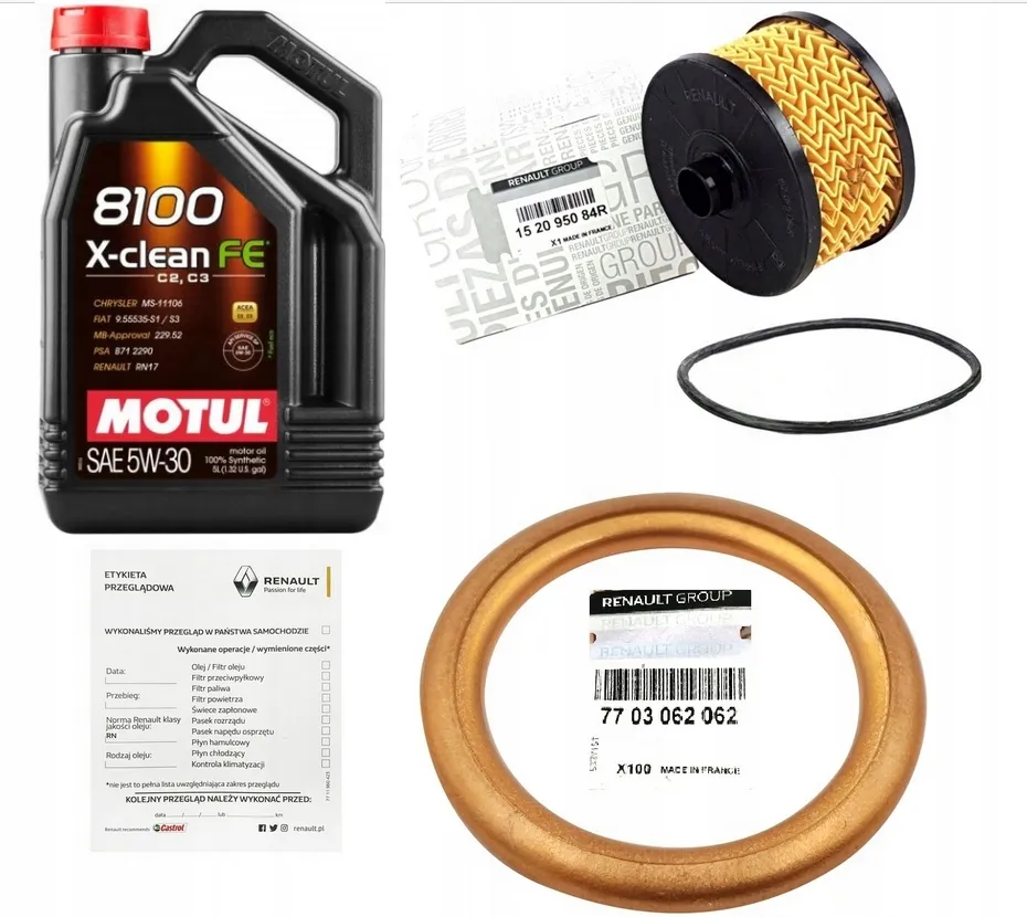 Etykieta oleju silnikowego Motul 5W30 normy