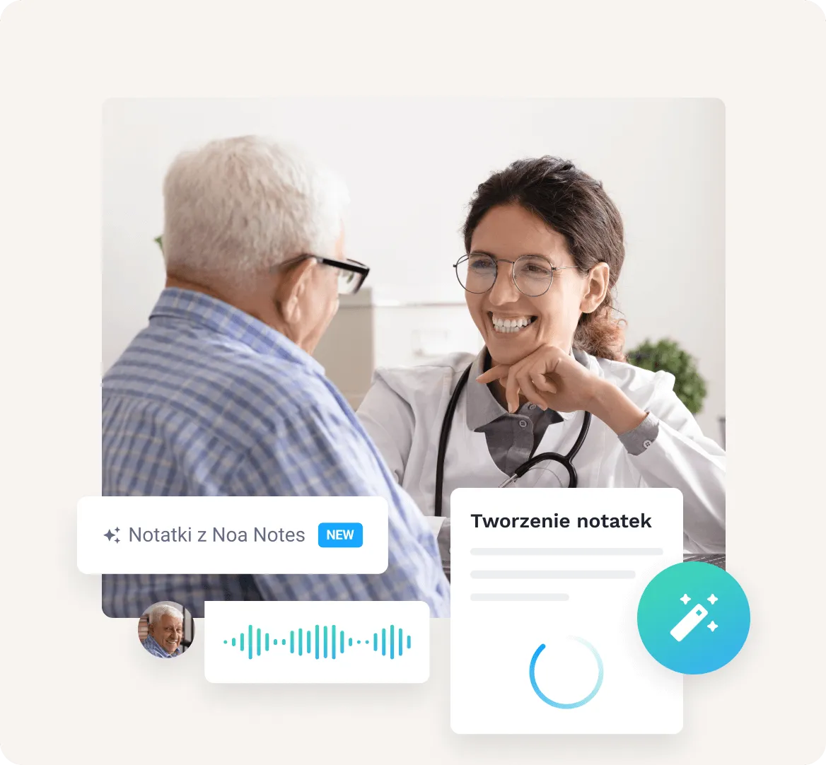 osoba dzwoniąca do lekarza z notatkami