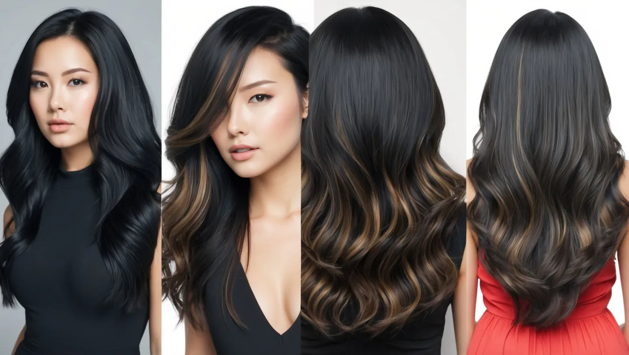 braune haare highlights karamell aschblond face framing