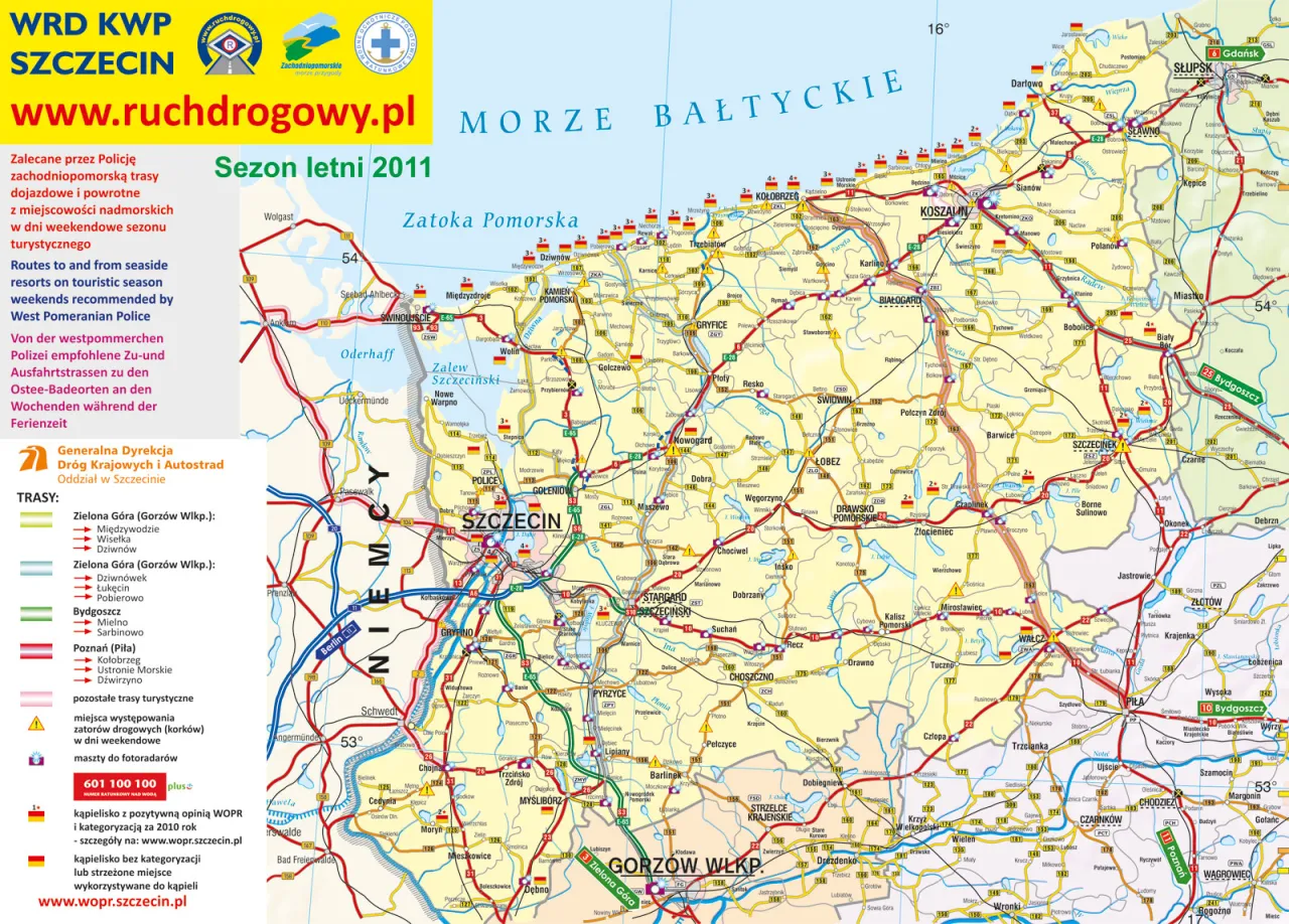 Mapa Szczecina położenie granica morze