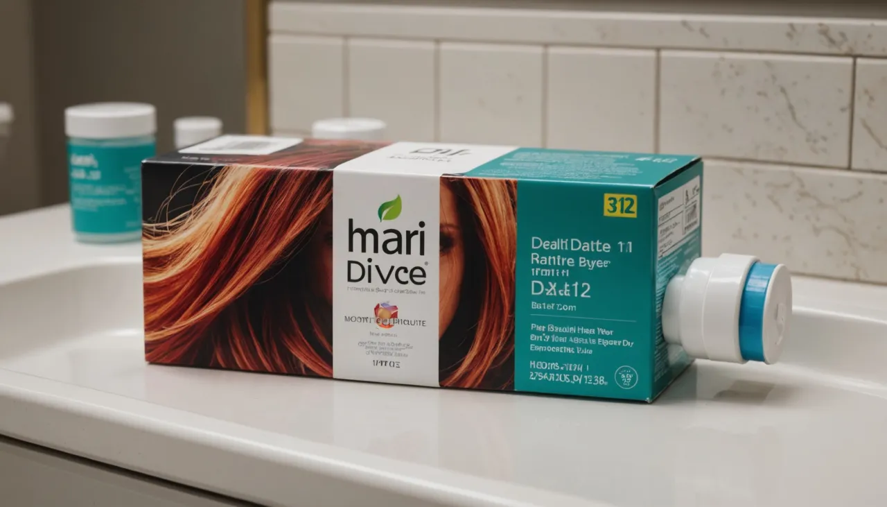 Przeterminowana farba do włos&oacute;w vs świeża, symbol PAO