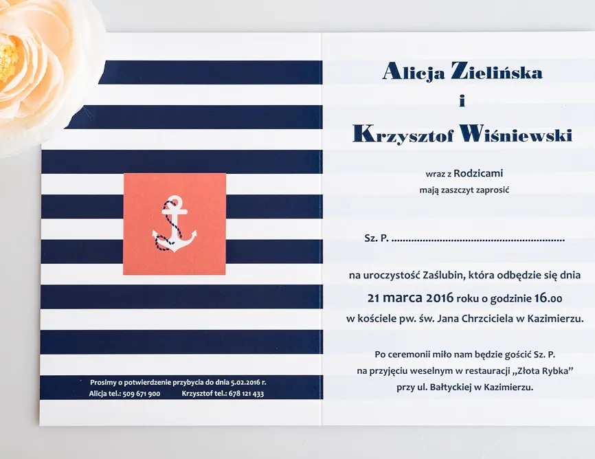 przykłady odmiany nazwisk w zaproszeniach