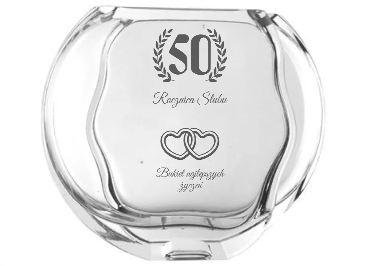 personalizowany prezent na 50 rocznicę ślubu grawer
