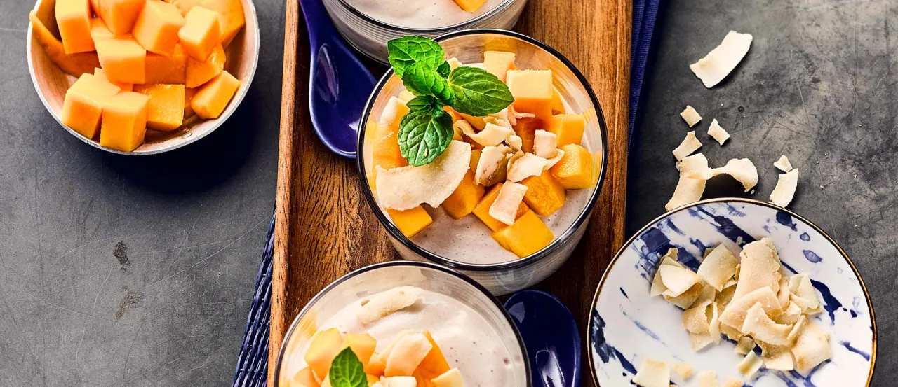 veganes orangendessert kokosmilch seidentofu