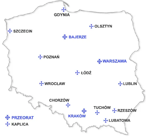 mapa mszy trydenckich w Polsce