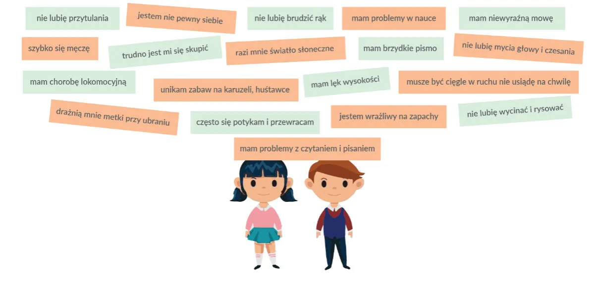 objawy integracji sensorycznej w różnym wieku