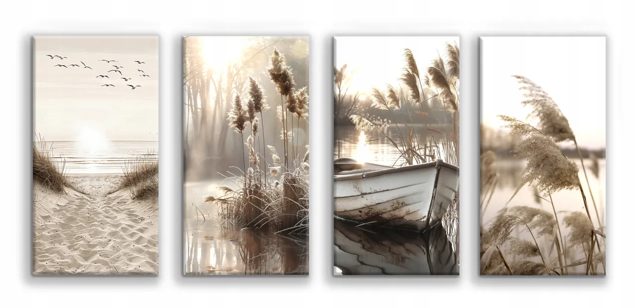 Obrazy do sypialni skandynawskiej glamour boho nowoczesnej