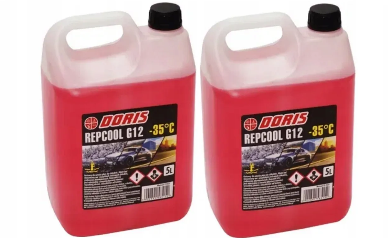 Płyny chłodnicze G12 G12+ OAT etykiety