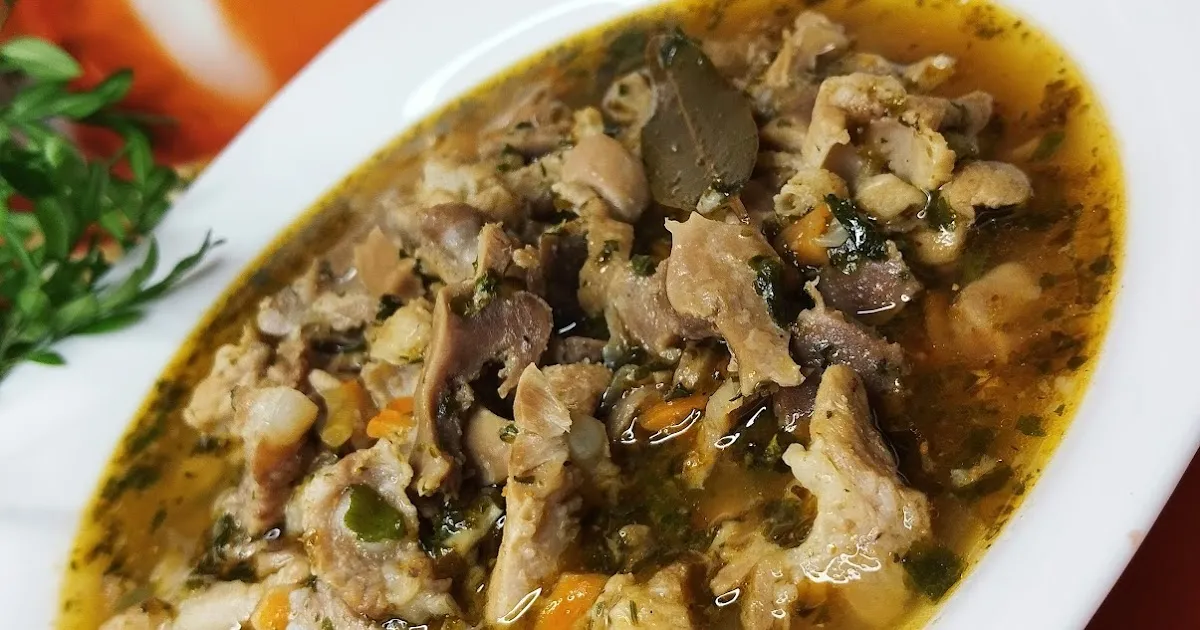 Flaczki z żołądków drobiowych gotowe danie