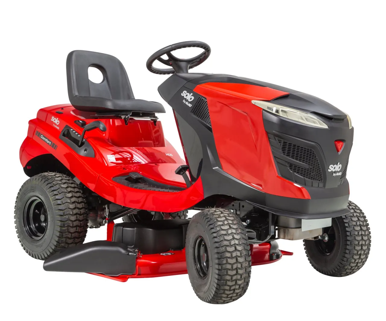 traktorek kosiarka na drodze lub chodniku