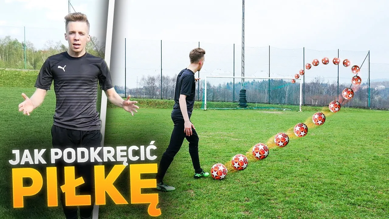 ćwiczenia z piłką nożną podkręcanie