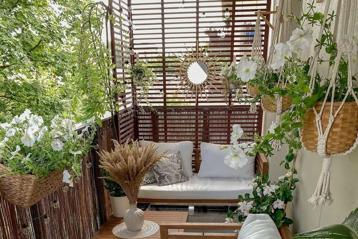 balkon z osłoną dopasowaną do stylu