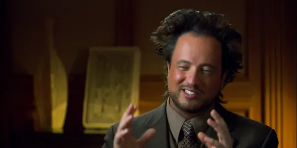 Giorgio A. Tsoukalos Ancient Aliens meme face