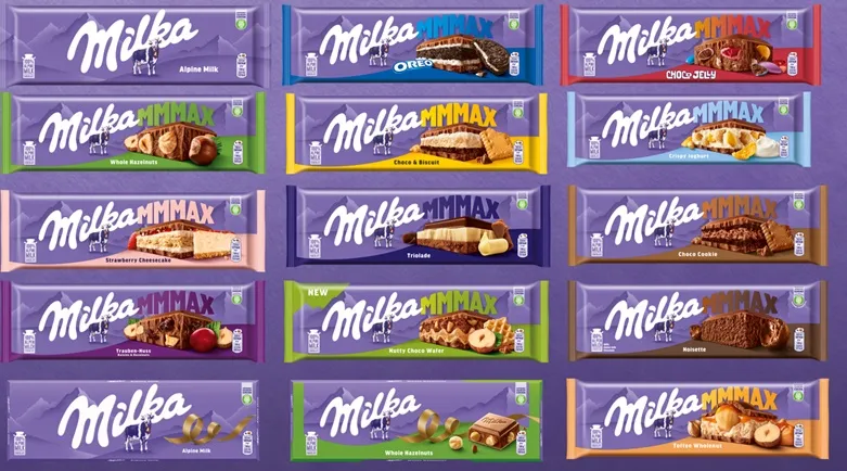 rodzaje czekolad milka z dodatkami