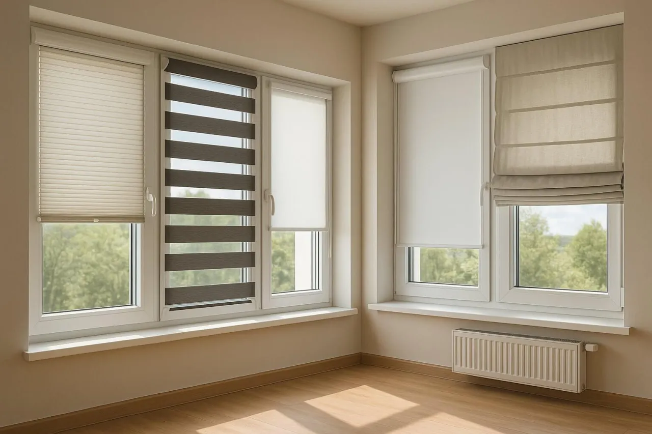 r&oacute;żne rodzaje rolet do salonu por&oacute;wnanie