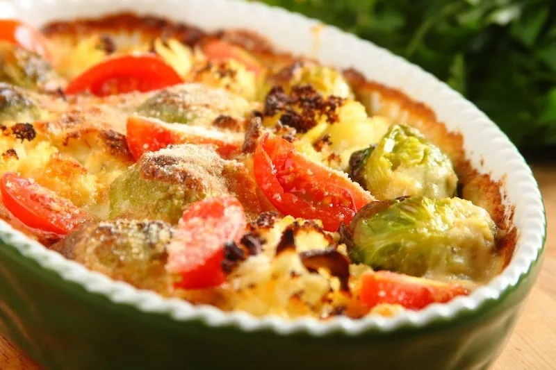 świeże warzywa do zapiekanki mozzarella