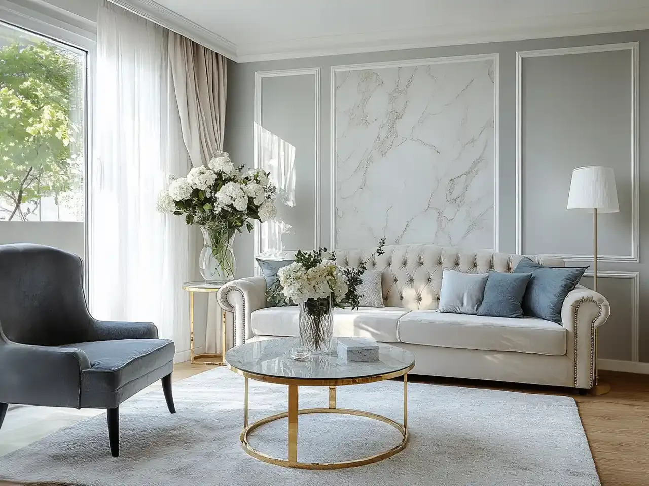 Koszty ściany dekoracyjnej w salonie