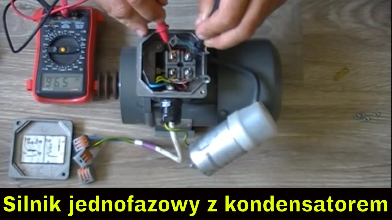 silnik elektryczny jednofazowy z kondensatorem rozruchowym i pracy