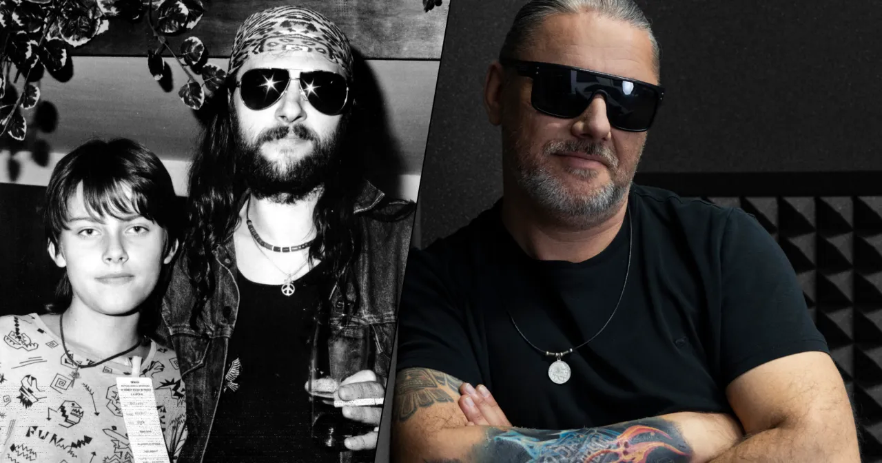 Dwa zdjęcia: młody chłopak i mężczyzna z tatuażami. Kto śpiewa? Może ten z dżemem do kołyski?