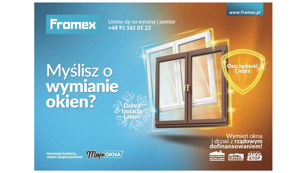 Wymień okna i zyskaj dofinansowanie! Reklama okien z dobrą izolacją i oszczędnością ciepła.