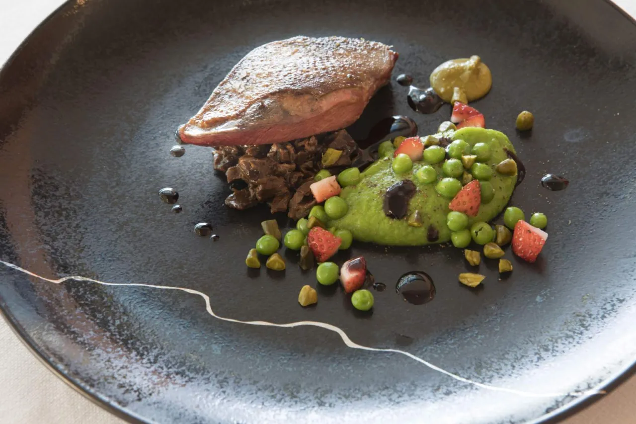 Plat gastronomique &eacute;toil&eacute; Lyon