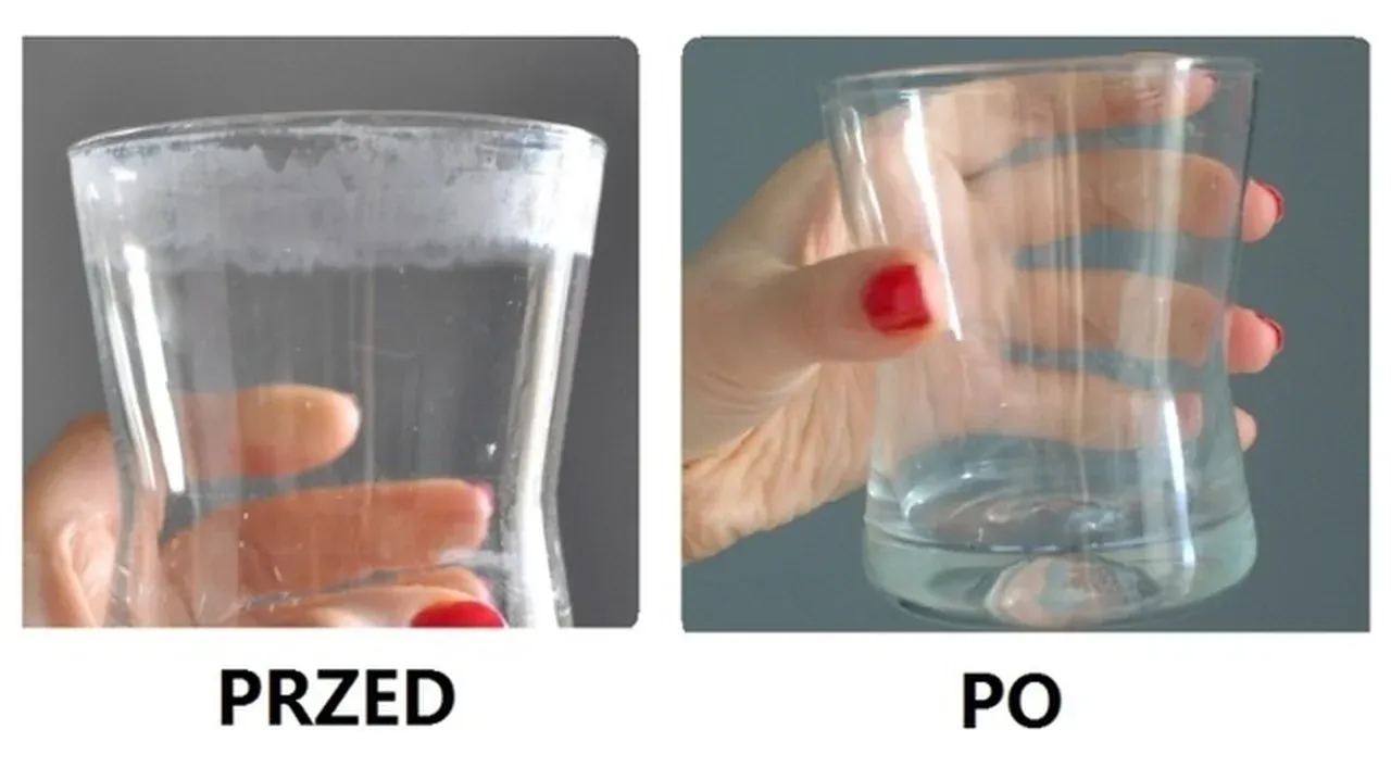 kamień w zmywarce osad na szklankach