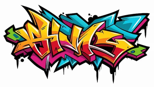 Verschiedene KI generierte Graffiti Stile auf unterschiedlichen Hintergr&uuml;nden