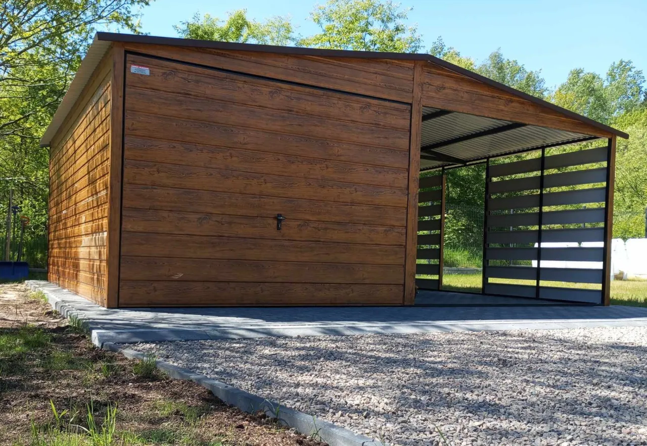 wiata altana garaż blaszany