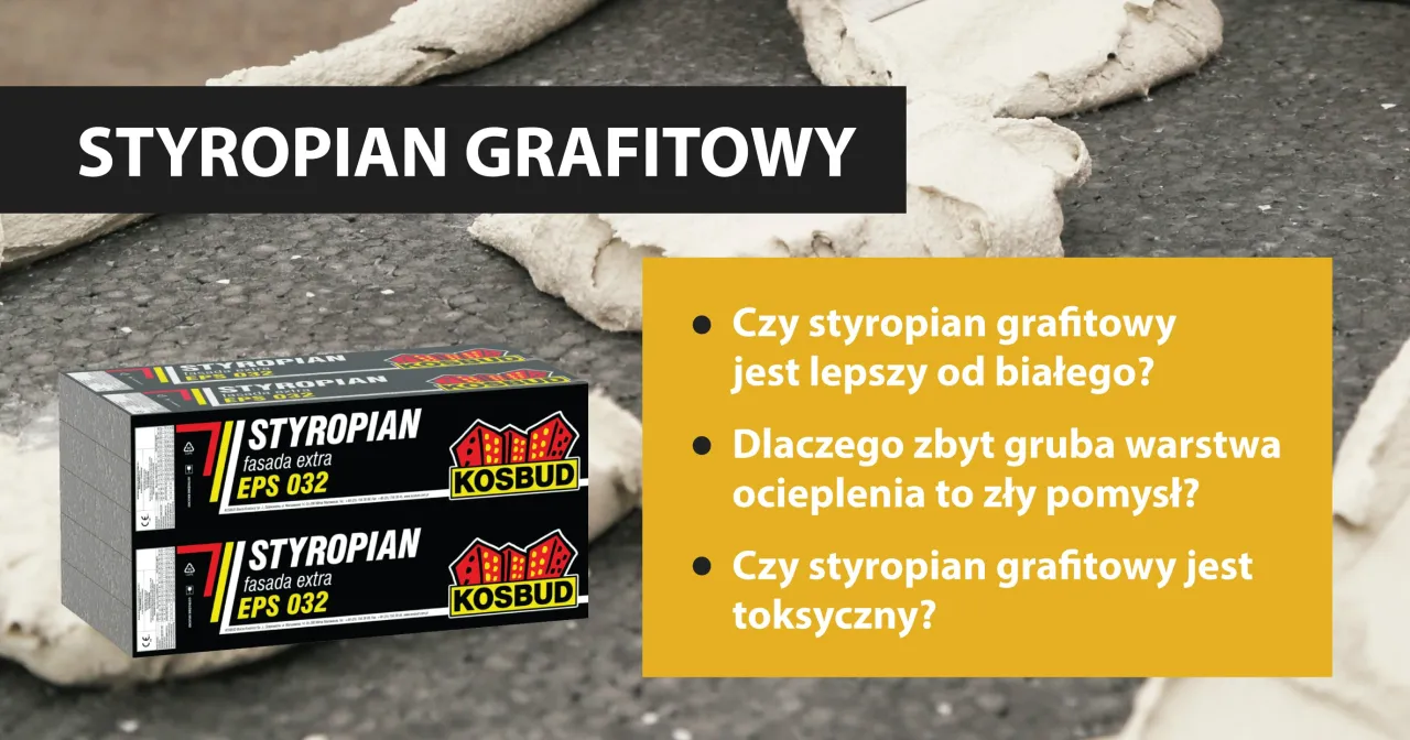 styropian grafitowy z białą powłoką ochronną