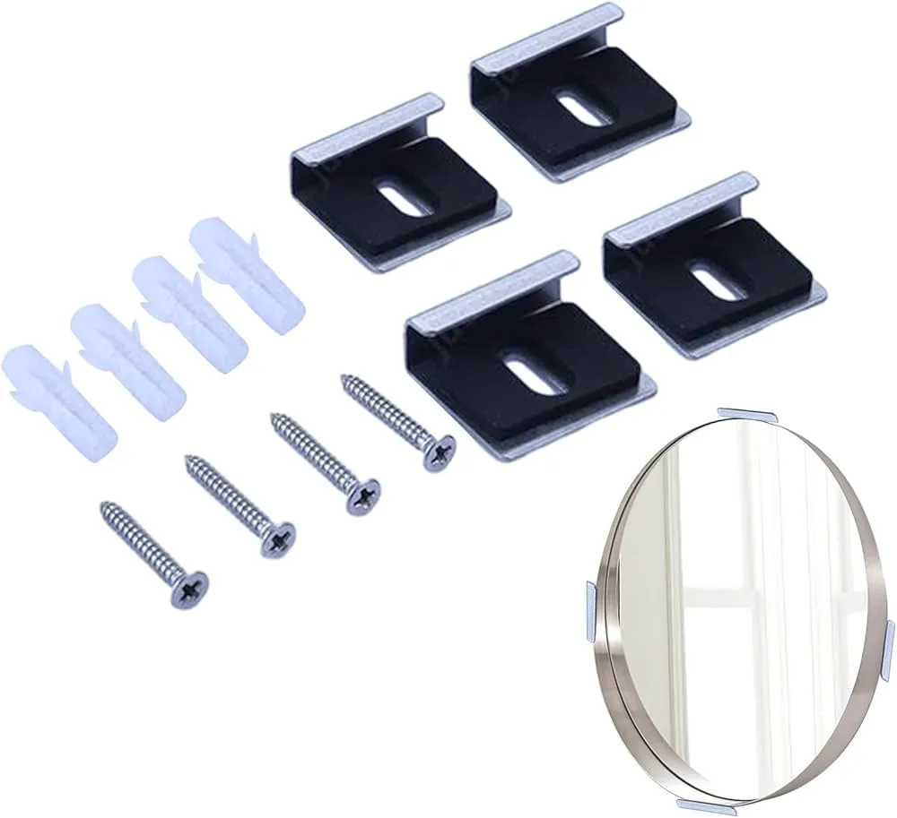 uchwyty do lustra pod kątem, dystanse montażowe lustra, systemy zawieszeń lustra