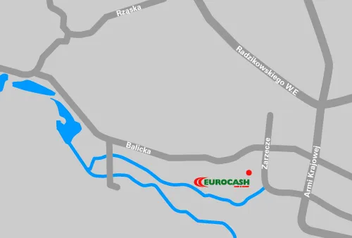 Mapa hurtowni napoj&oacute;w Krak&oacute;w