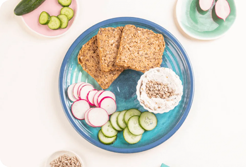 talerz z posiłkiem potreningowym na masę
