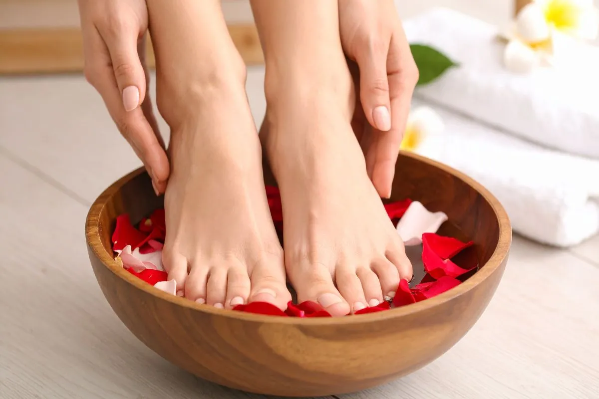 domowe spa masaż st&oacute;p przygotowanie