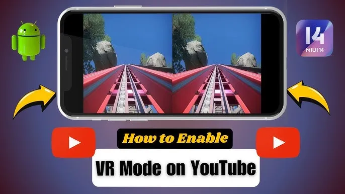 YouTube VR mode icon highlighted