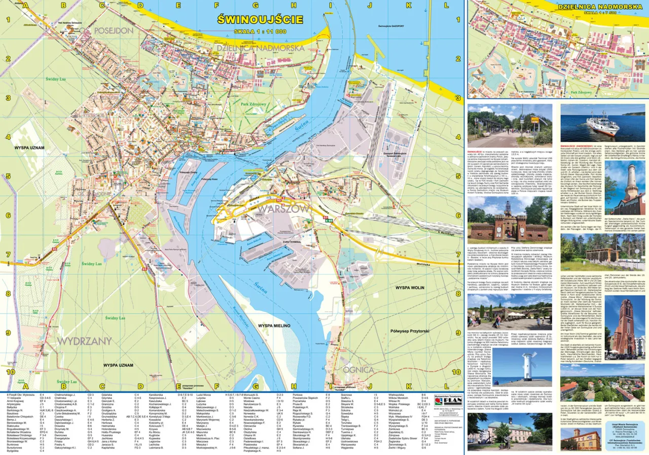 Mapa dojazdu Szczecin Świnoujście Międzyzdroje