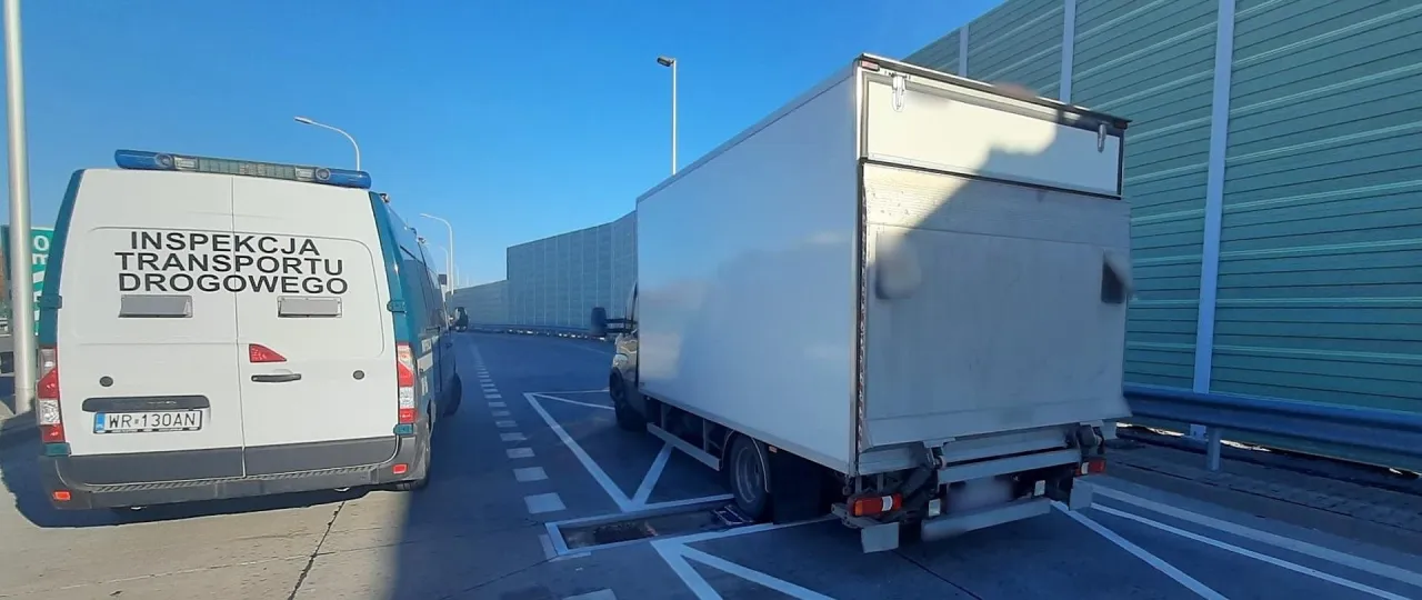 przeładowany bus dostawczy kontrola ITD