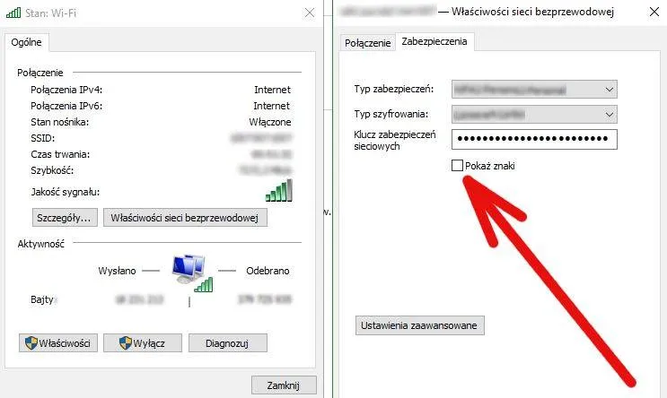 jak znaleźć hasło wifi windows 10