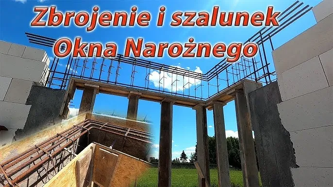 zbrojenie okna narożnego ze słupem i bez słupa schemat