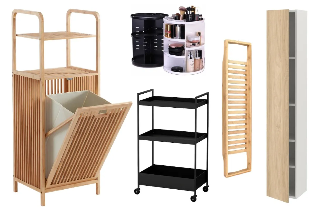 Problem przechowywania kosmetyk&oacute;w w małej łazience