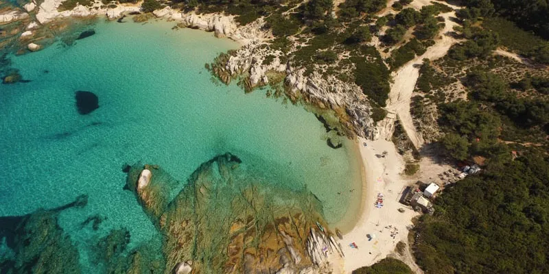 Orange Beach Sithonia Grecja